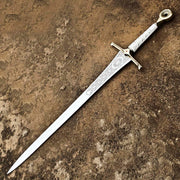 Ring of Power Elendil Sword Handcrafted with Stainless Steel Includes A Protective Leather Sheath Perfect for Cosplay