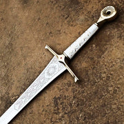 Ring of Power Elendil Sword Handcrafted with Stainless Steel Includes A Protective Leather Sheath Perfect for Cosplay