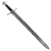 Handmade Damascus Steel Meireval Templar Sword With Leathe Sheath