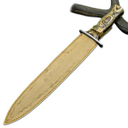 16" Handmade Stainless Steel Double Edge Dagger Knife With Leather Sheath