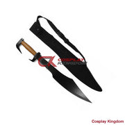 Greek Fighting Spartan War Sword with Black Blade