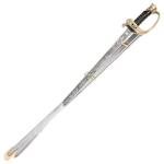 36" Handmade Stainless Steel Custom US Staff Officer's Sword With Scabbard