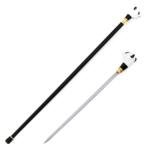 Black White Panda Handle Walking Cane Sword Fashion Decorative