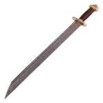 Handmade Damascus Steel Medieval Lang Seax 7th Century Viking Sword