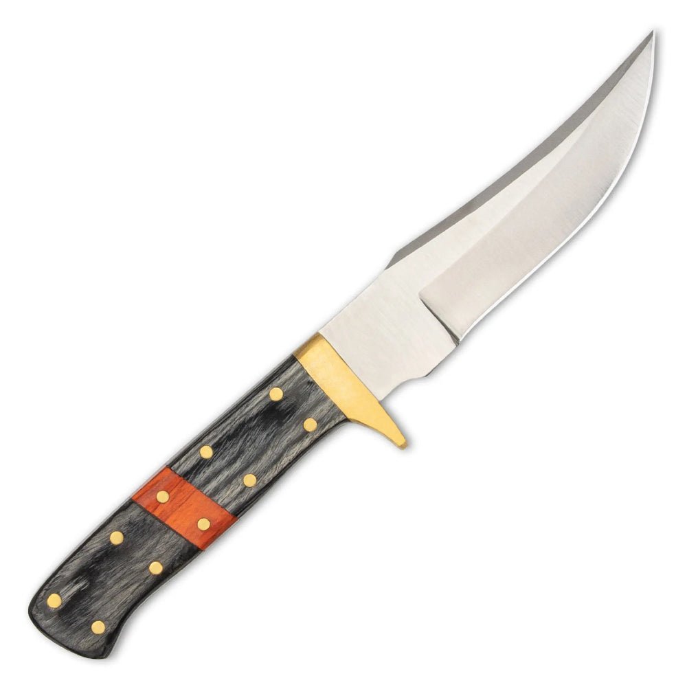 8" Handmade Stainless Steel Bushcraft Skinner Knife Wood Handle Outdoor Knife With Leather Sheath - Image 3