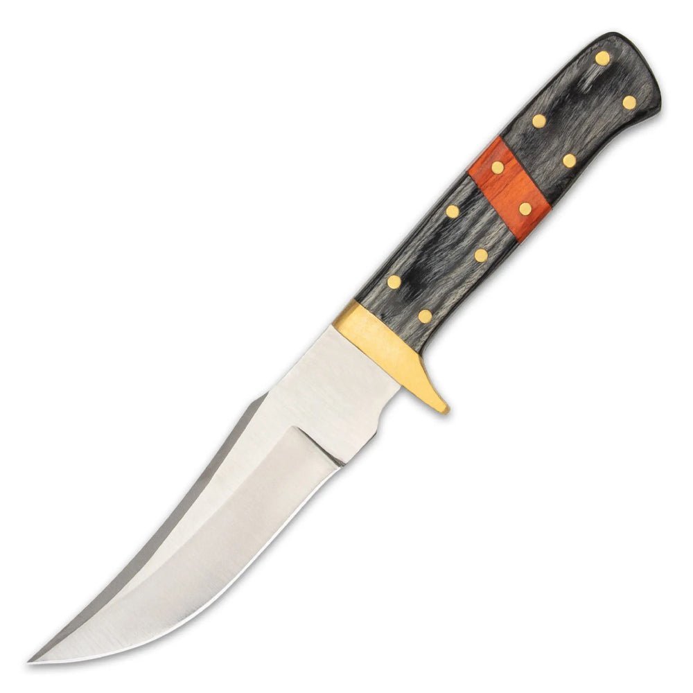 8" Handmade Stainless Steel Bushcraft Skinner Knife Wood Handle Outdoor Knife With Leather Sheath - Image 6