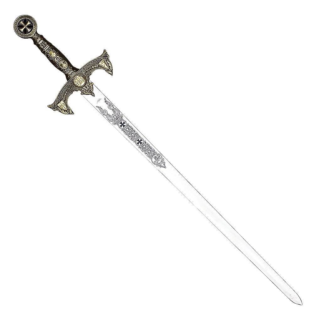 Legends In Steel Knights Templar Long Sword and Wall Plaque - Image 2