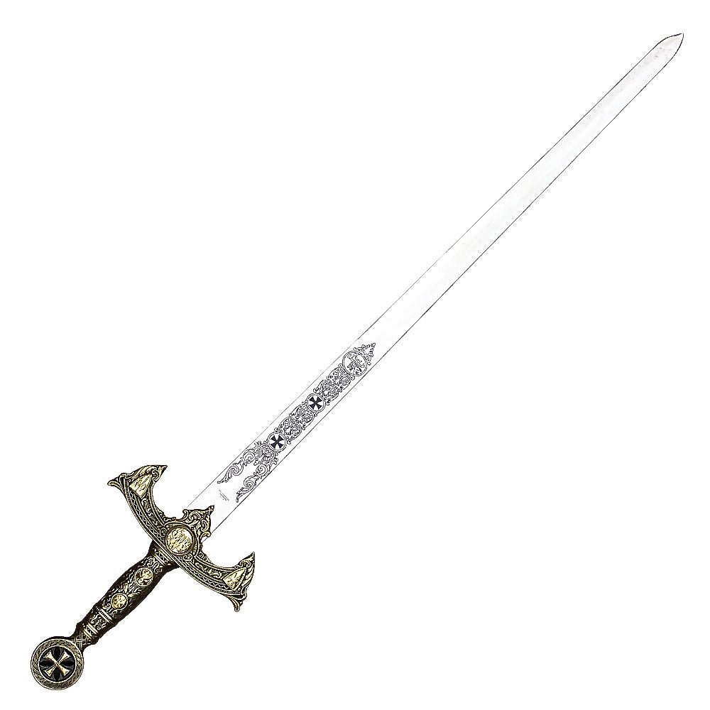 Legends In Steel Knights Templar Long Sword and Wall Plaque - Image 3