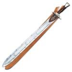 30" Handmade Stainless Steel Percy Jackson Riptide Sword With Leather Sheath