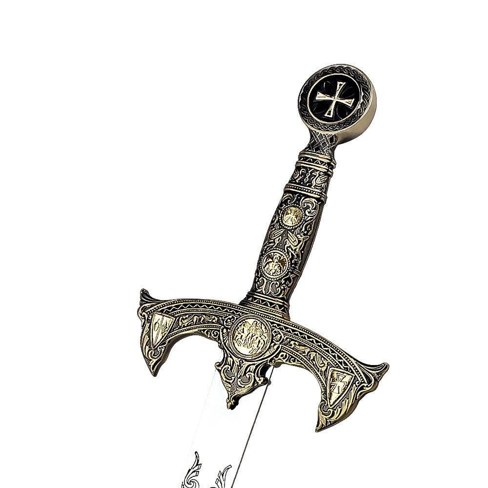 Legends In Steel Knights Templar Long Sword and Wall Plaque - Image 4