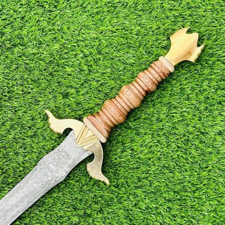 Custom Handmade Damascus Steel Sword, Viking Sword, Medieval Sword ...