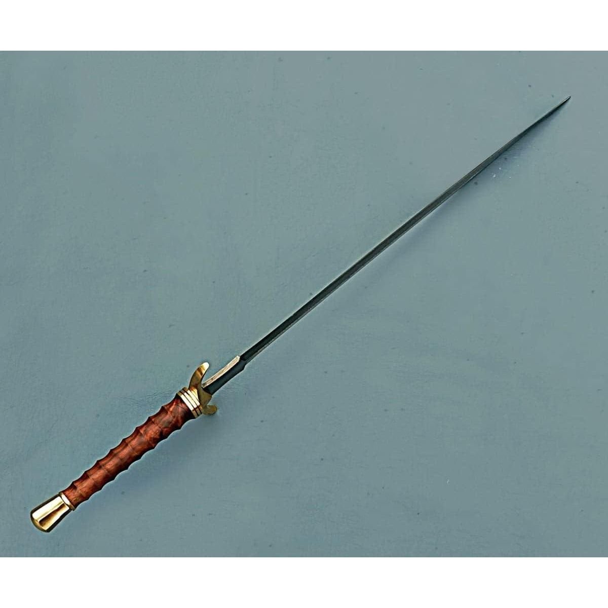 Damascus Steel Sword/Handmade Viking Sword/Medieval Sword with Leather Sheath - Image 2