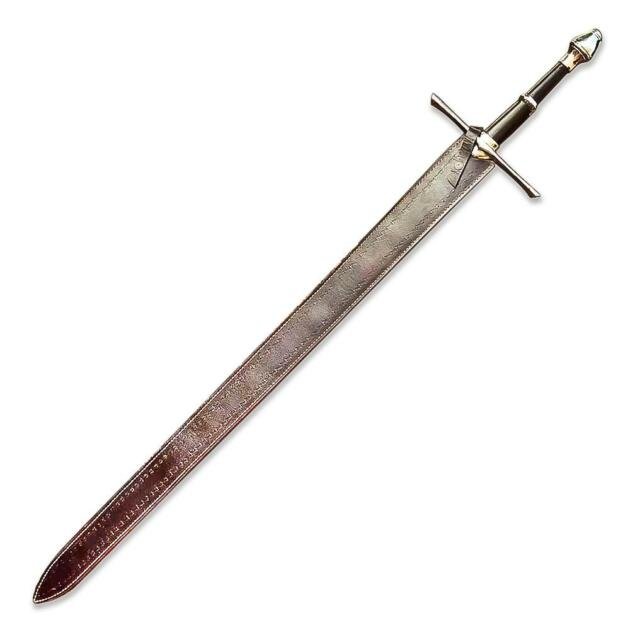 Hand Forged Damascus Steel Aragorn Strider Sword With Leather Sheath