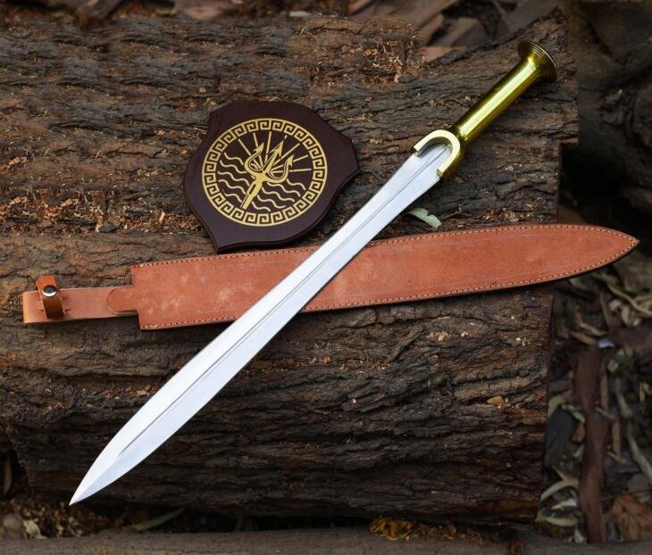 Backbiter Vs Riptide Handmade Stainless Steel Double Edge Riptide Backbiter Sword with ...