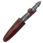 Damascus Fixed Blade Knife Handmade Tri Dagger Hand Forged Kris Blade