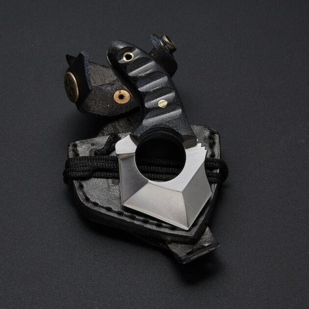 Handmade Stainless Steel Full Tang Skinning Knife With Leather Sheath – Micarta Handle