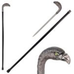 Silver Eagle Head Luxury Cane Sword