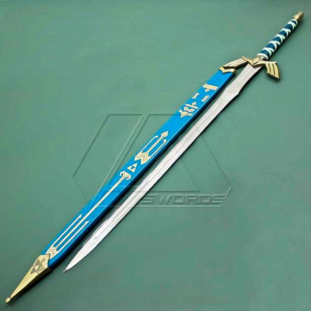The Legend Of The Zelda Replica Master Sword with Scabbard – Medieval Steel Fantasy Decor
