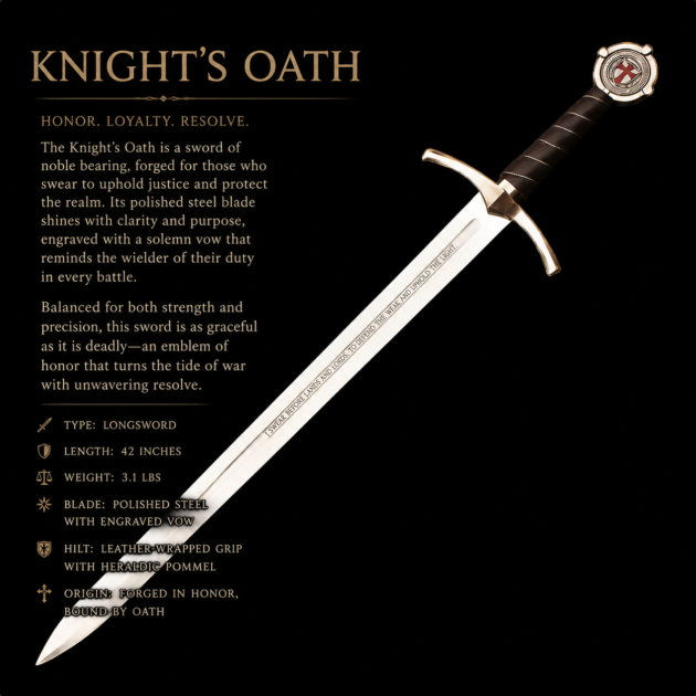 Knight's Oath Sword Templar Sword